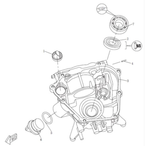 Блок цилиндров (верх) Sea Pro F2.5P в Элисте